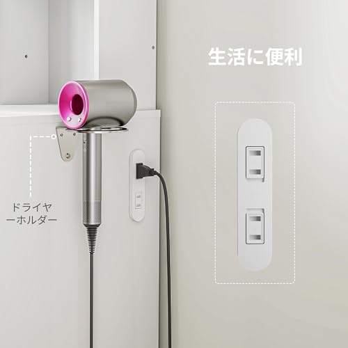 3 色 LED ライトと多機能収納を備えたコンパクトな白い化粧台。 Dowinx ドレッサー コンパクト 2点セット コンセント付き 3色LEDライト